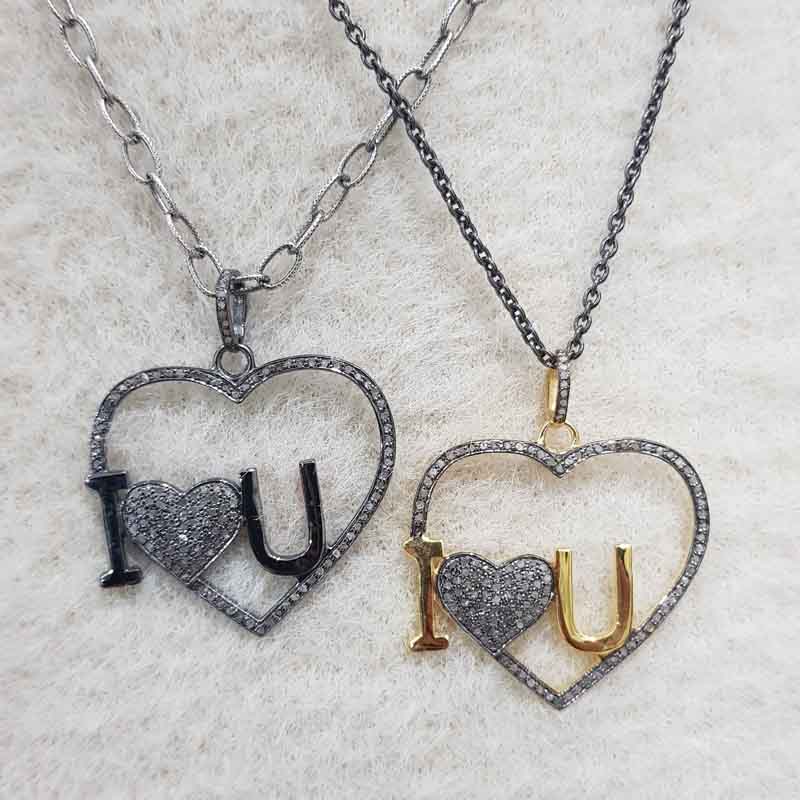 Glamorous Heart With Love Pendent