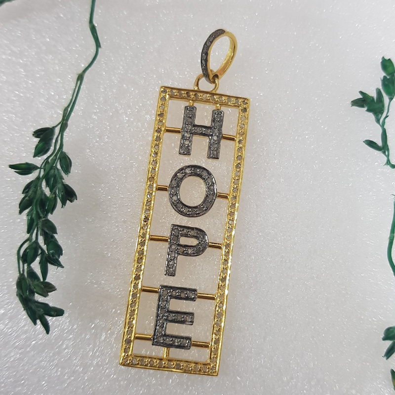 Tag Designer Hope Fancy Style Pendent With Pave Diamond