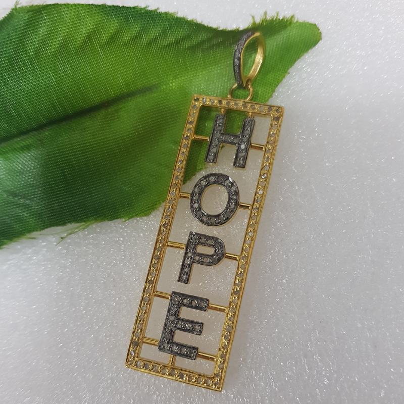 Tag Designer Hope Fancy Style Pendent With Pave Diamond