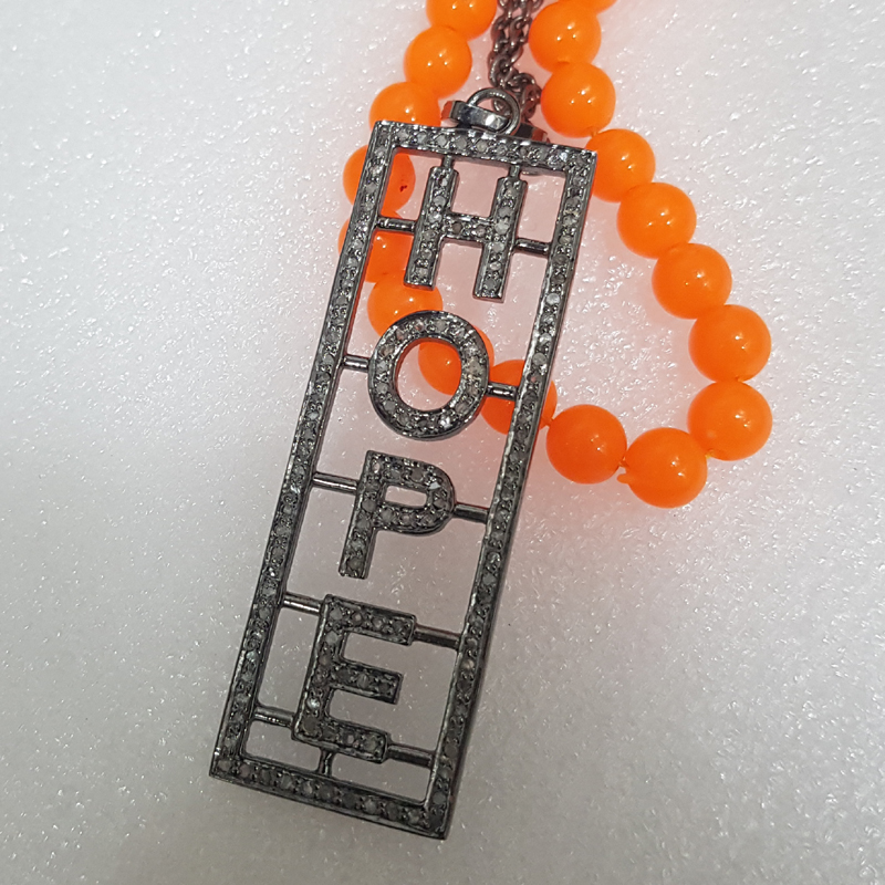 Tag Designer Hope Fancy Style Pendent With Pave Diamond