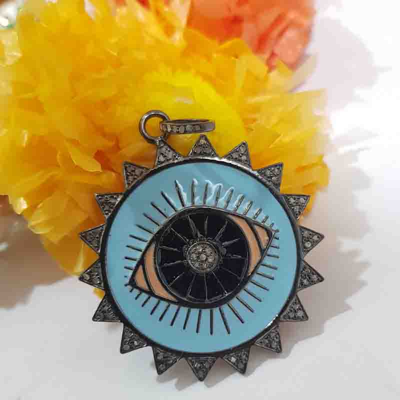 Fancy Designer 925 Sterling Silver Evil Eye Designed pendent