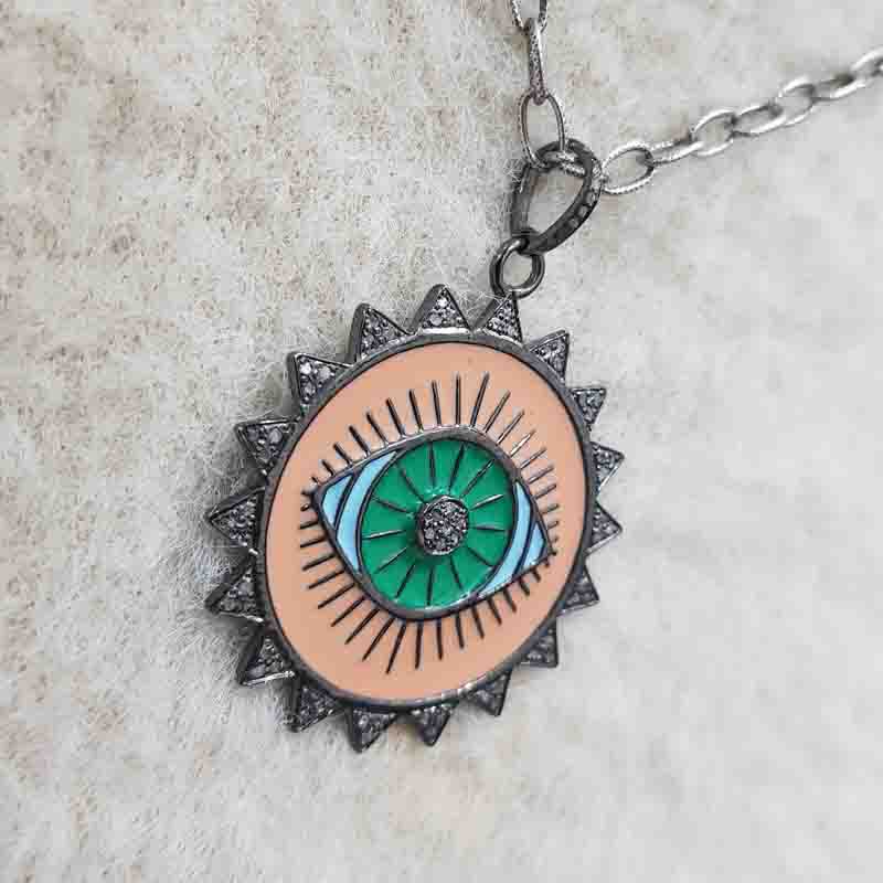 Fancy Designer 925 Sterling Silver Evil Eye Designed pendent