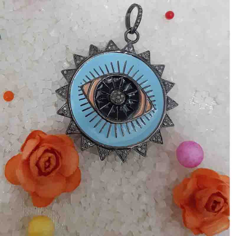 Fancy Designer 925 Sterling Silver Evil Eye Designed pendent