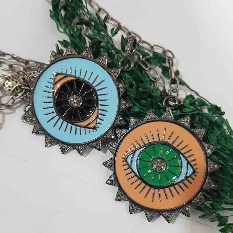 Fancy Designer 925 Sterling Silver Evil Eye Designed pendent