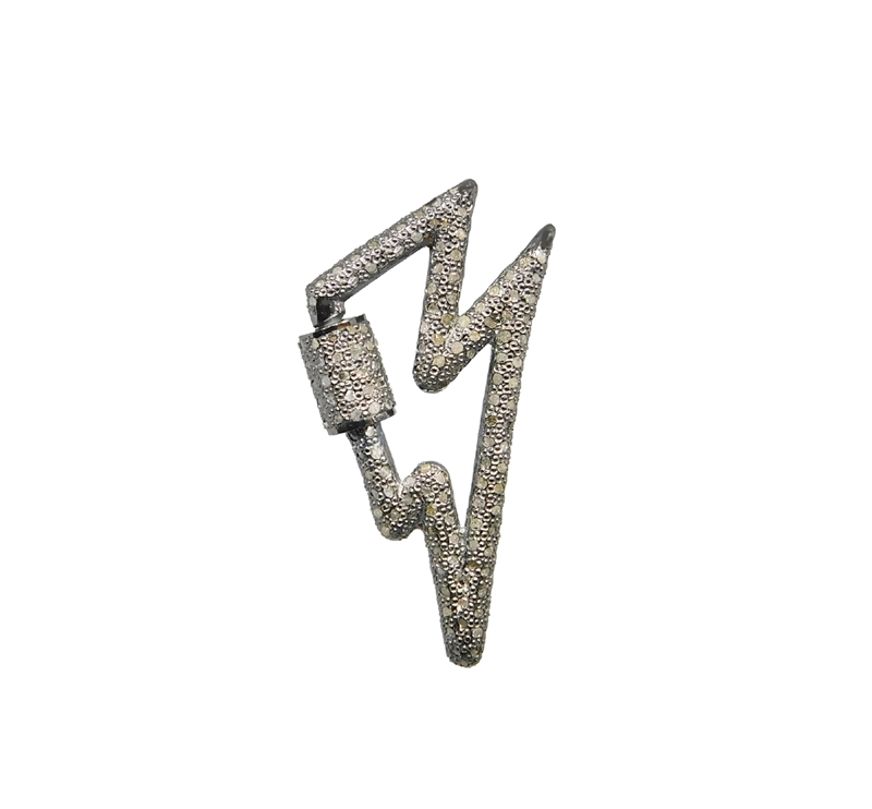 Zigzag Shaped Handmade Diamond Screw Lobster