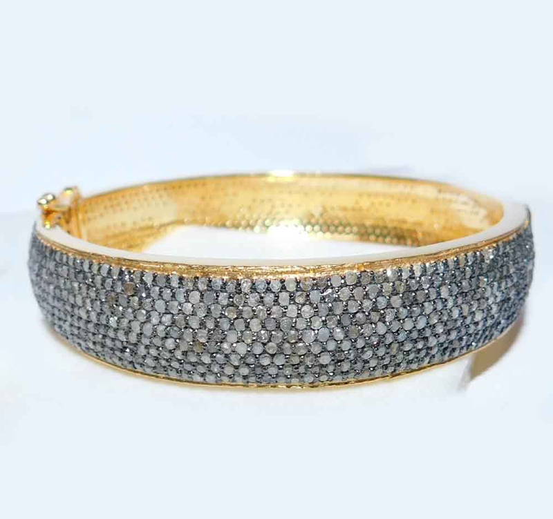 Designer Pave Diamond 9 layers Stylish bangle