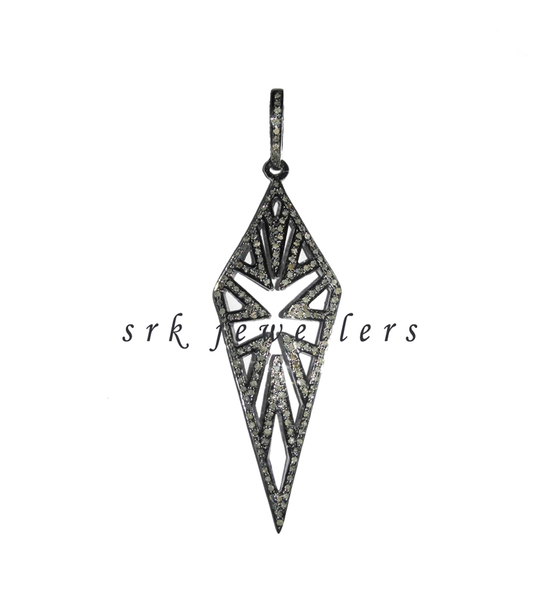 Designer Pave Diamond Handmade Arrow Head Pendent