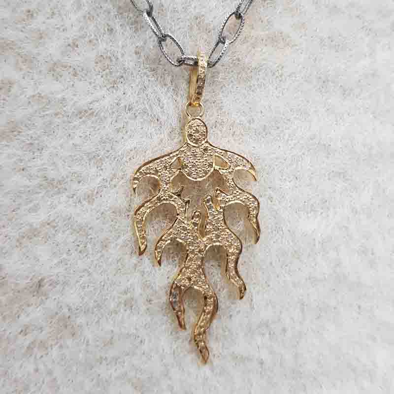 Unique Fancy Designer Pave Diamond Leaf pendent