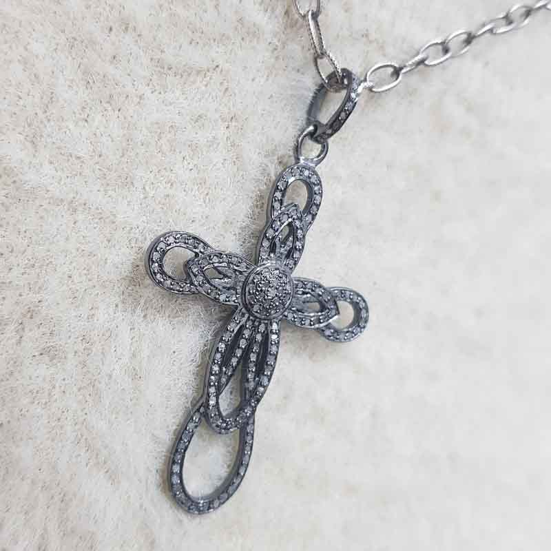 Gorgeous Cross Pendent With Pave Layers