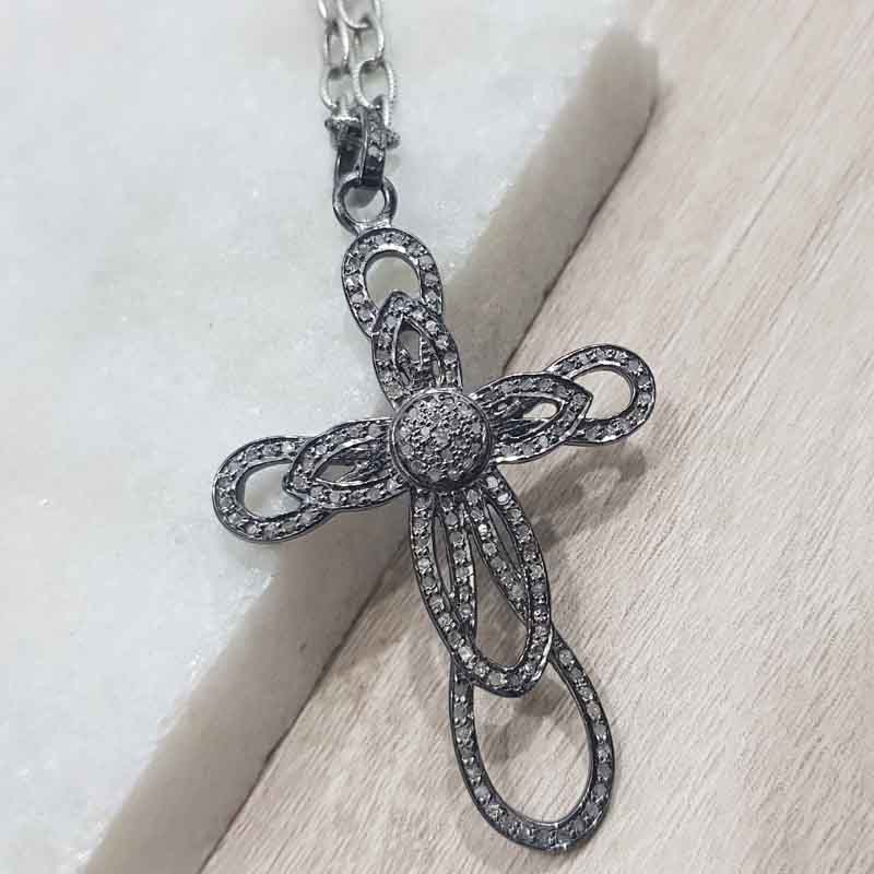 Gorgeous Cross Pendent With Pave Layers