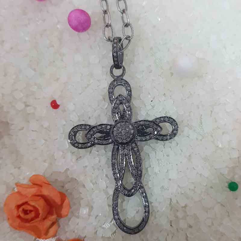 Gorgeous Cross Pendent With Pave Layers