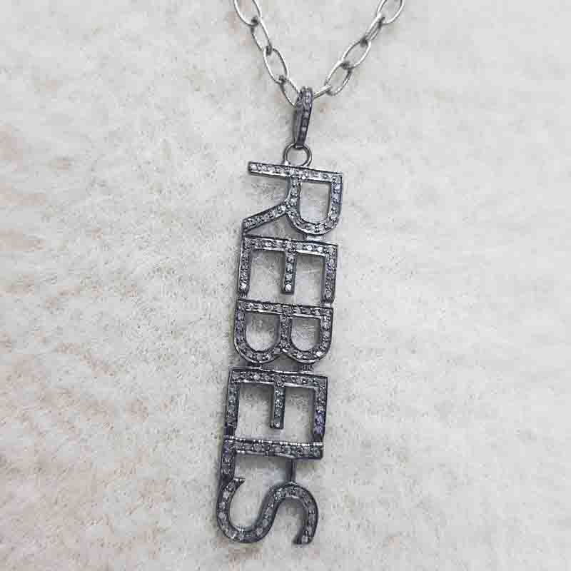 Rebels Pendent With Pave Diamond Layers