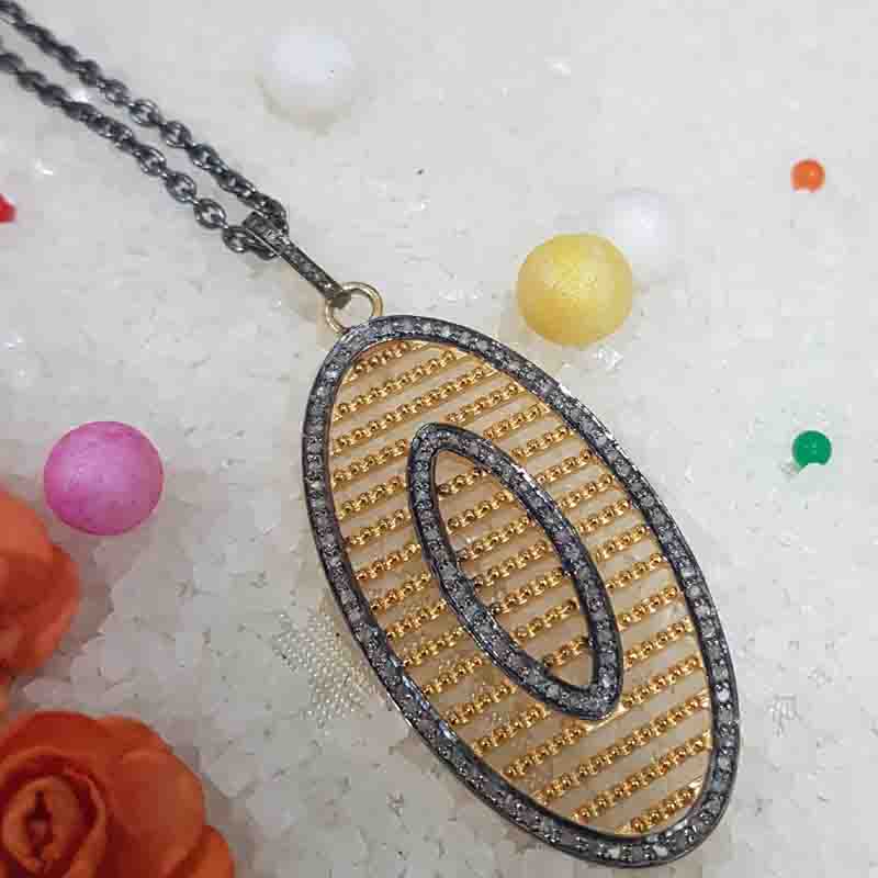 Gorgeous Fancy Designer Pave Diamond Pendent