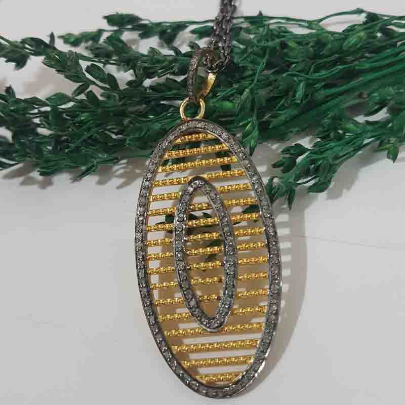 Gorgeous Fancy Designer Pave Diamond Pendent