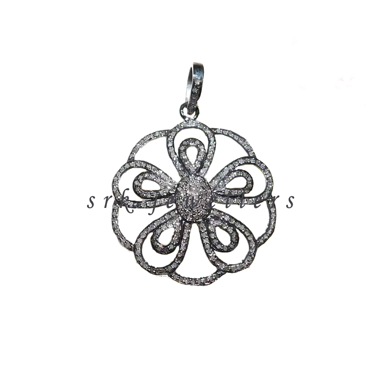 Diamond Fancy Flower Style Pendent