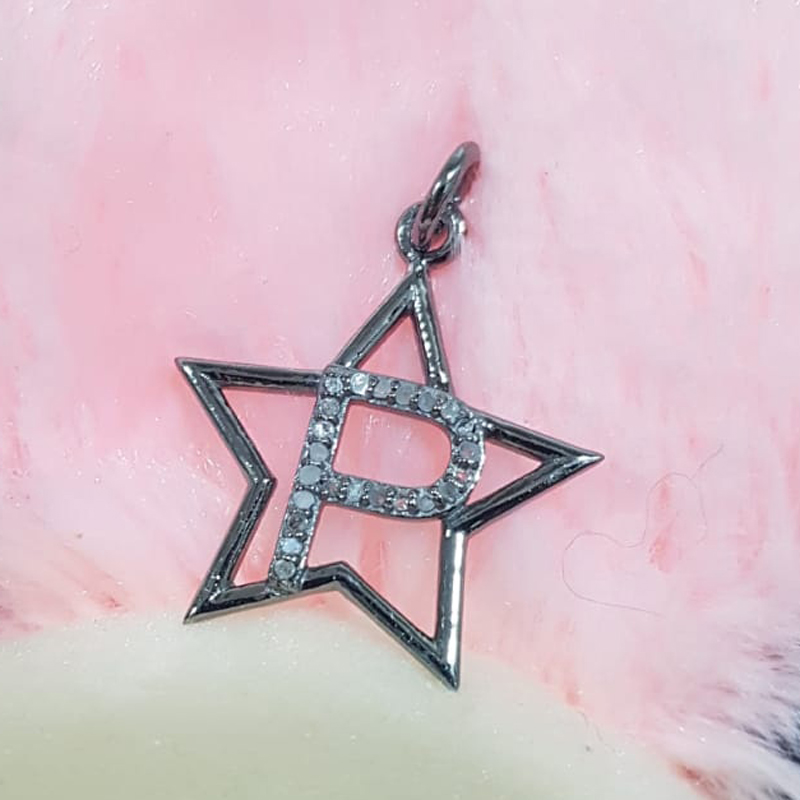 Glorious Diamond Latter Star Charm Pendant