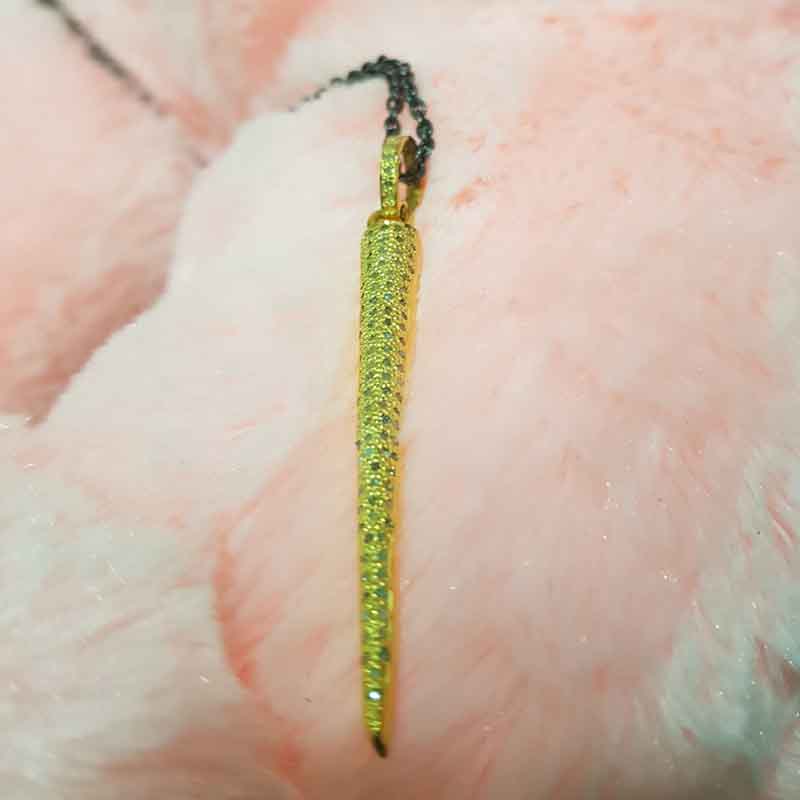 Black Beautiful Spike Pendent