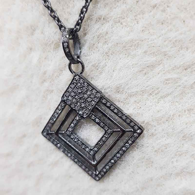 Stunning Fancy Designer Pave Diamond Lovely Pendent