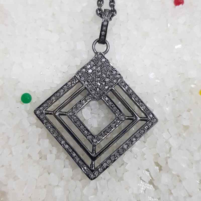 Stunning Fancy Designer Pave Diamond Lovely Pendent