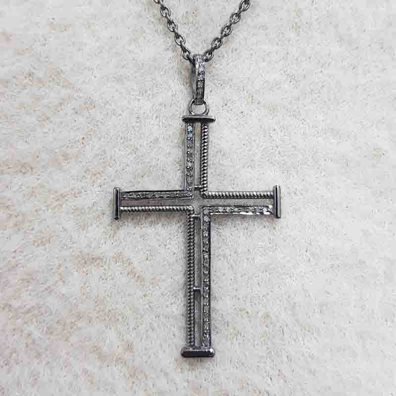 Glamorous Fancy Designer Cross Pendent