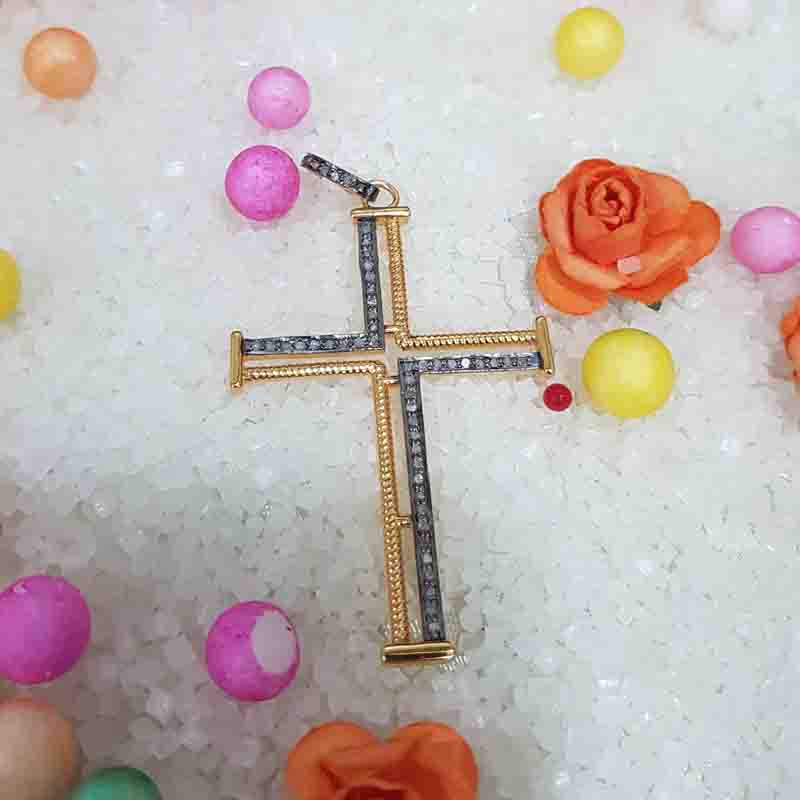 Glamorous Fancy Designer Cross Pendent