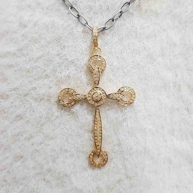 Attractive Pave Diamond Handmade CROSS Designer Pendent