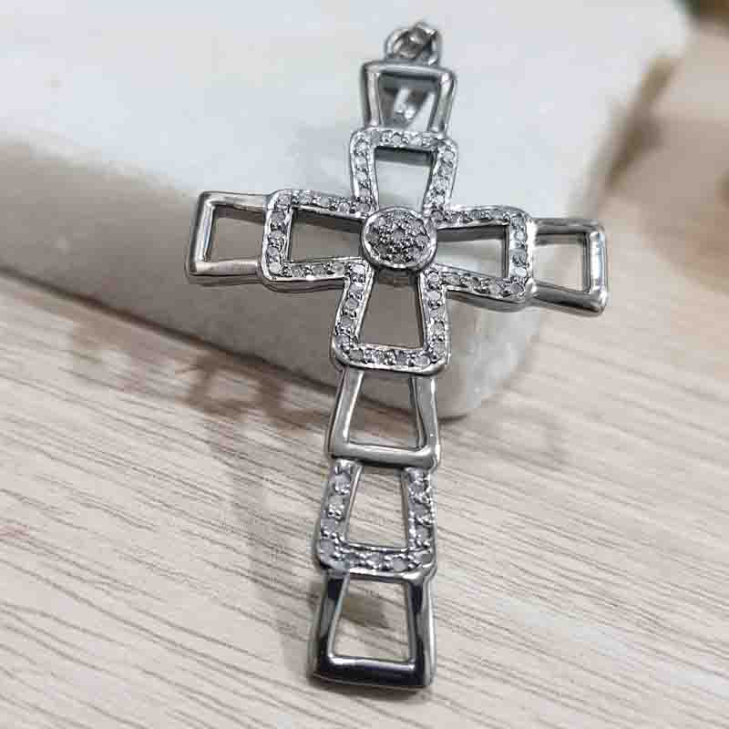 Antique Finish Designer Cross Pendent