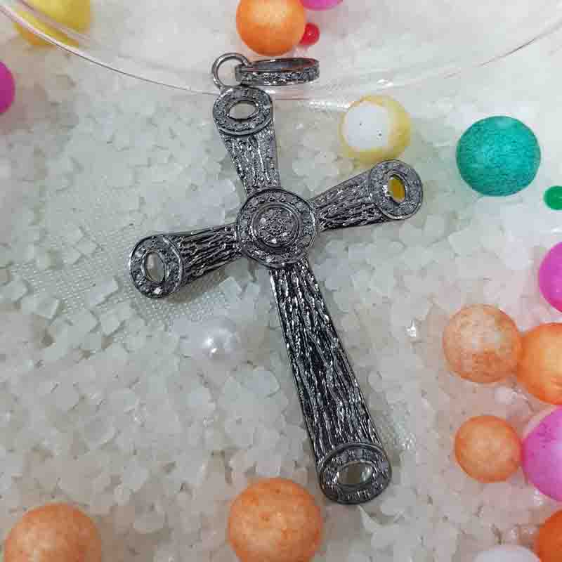 Glamorous Cross Designer pave Diamond Pendent