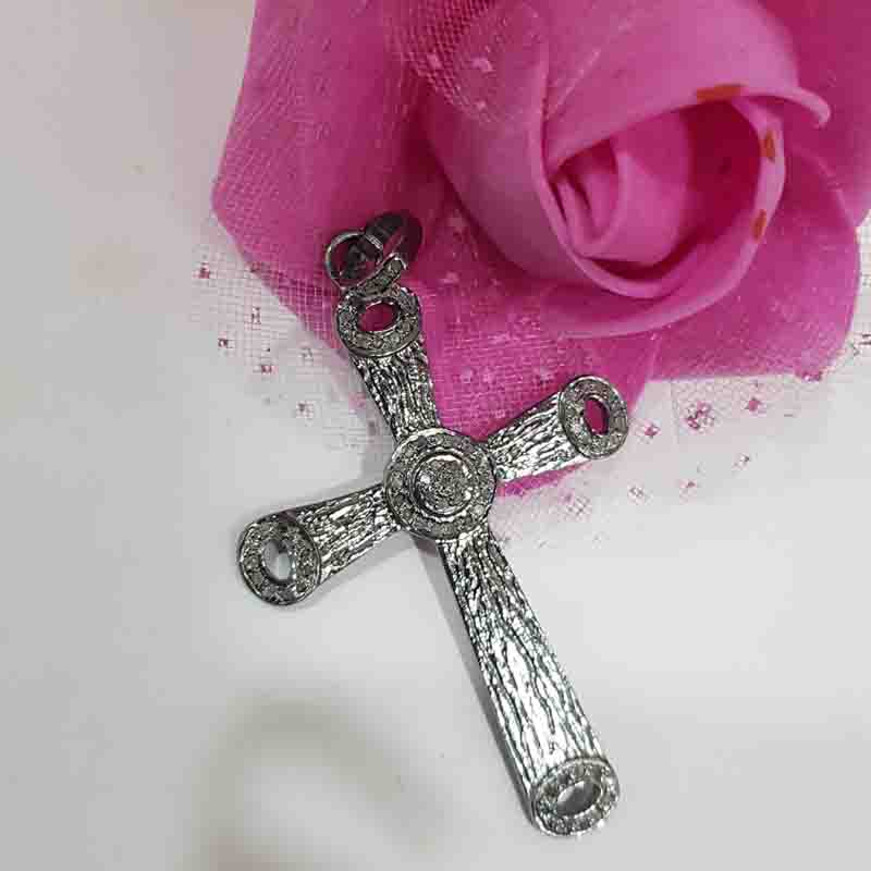 Glamorous Cross Designer pave Diamond Pendent