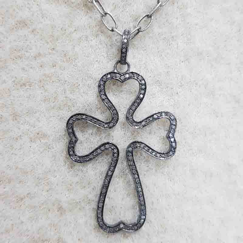 Flower Style Cross Designer Pendent