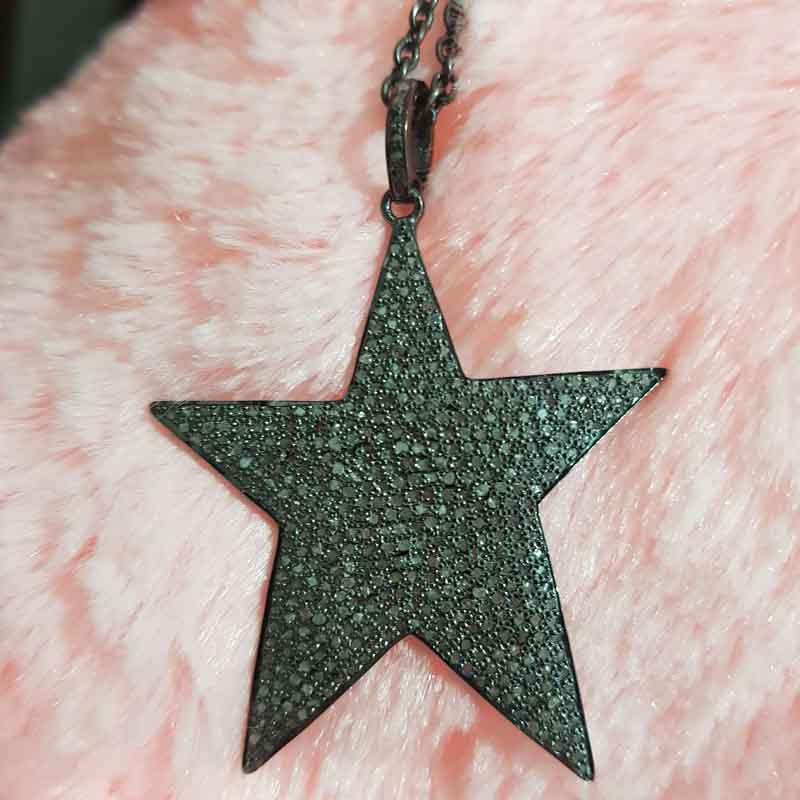 Fully Pave Diamond Handmade Designer Fancy Star Pendent