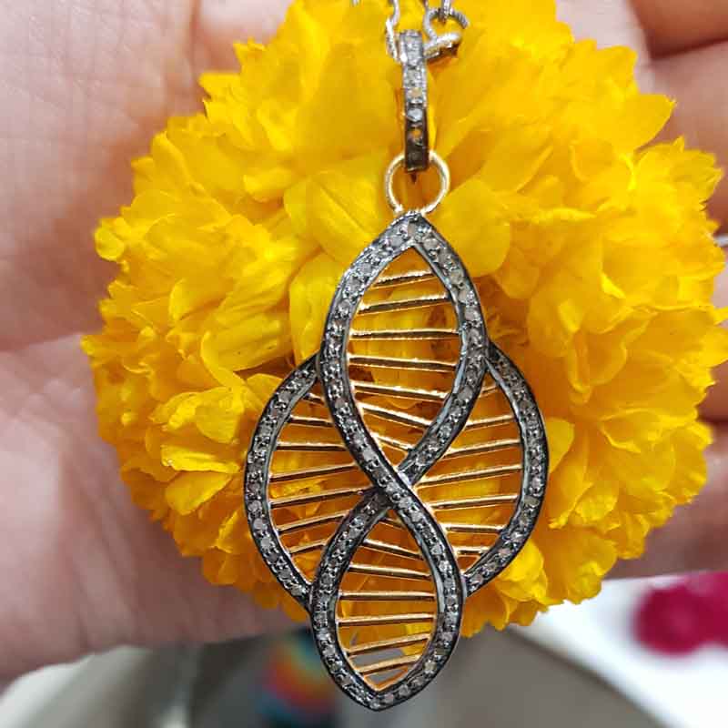 Beautiful Yellow And Black Fancy Designer pendent