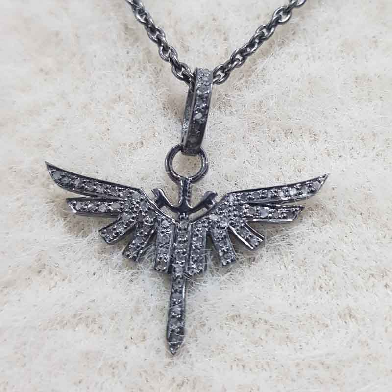 Shiny Handmade Designer Flying Bird Pendent