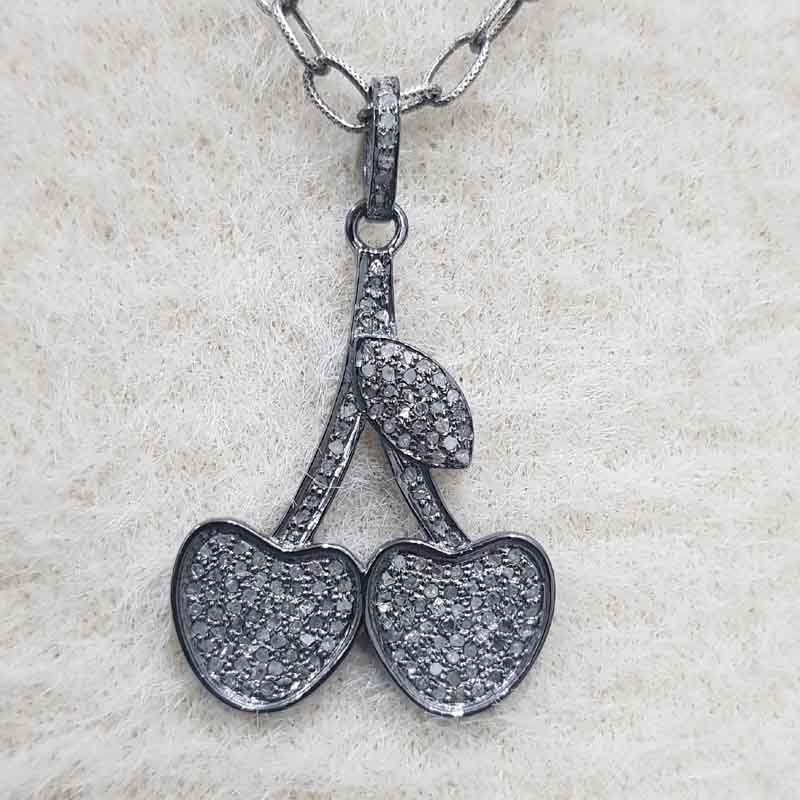 Apple Tree Pendent With Shiny Pave Layers