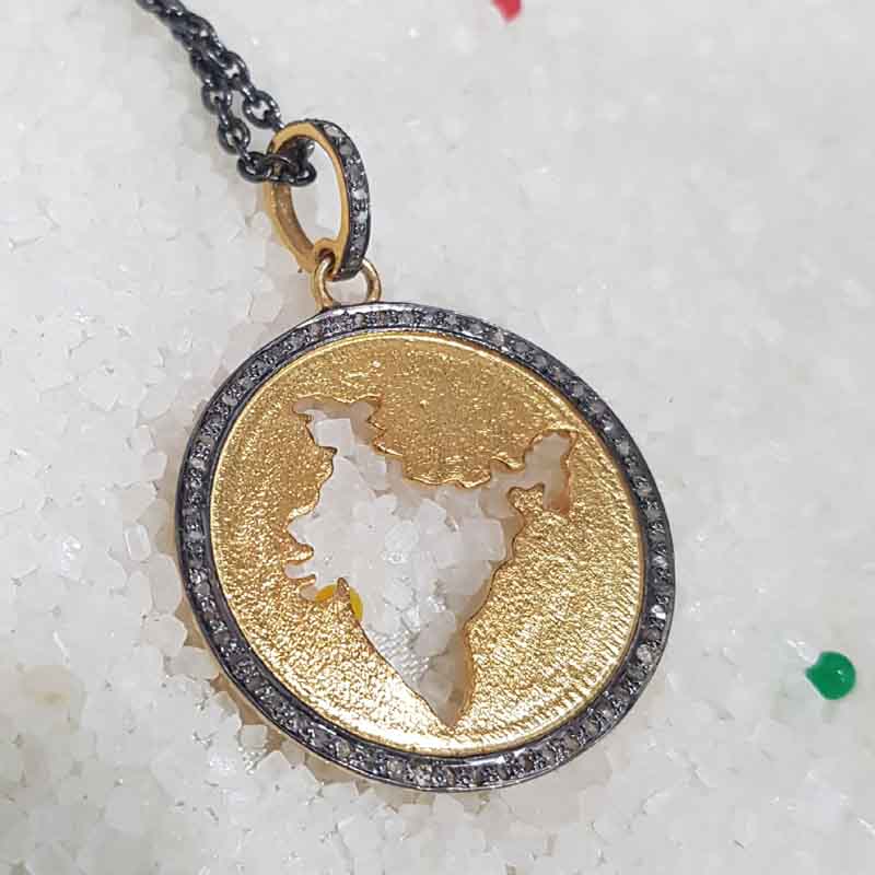 Gorgeous Map Of India Pendent