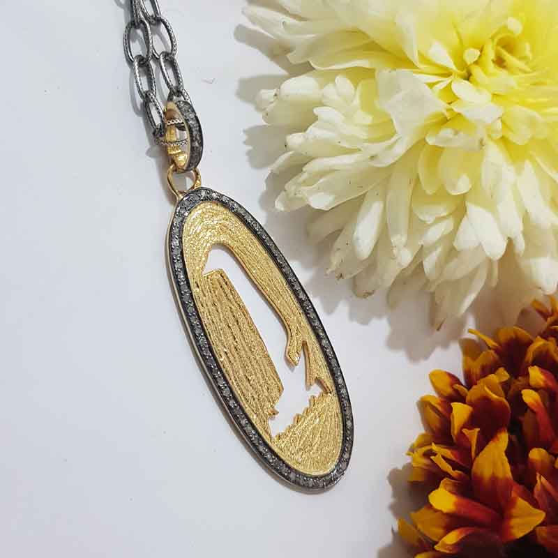 Beautifully Designed Two Tone Pendent