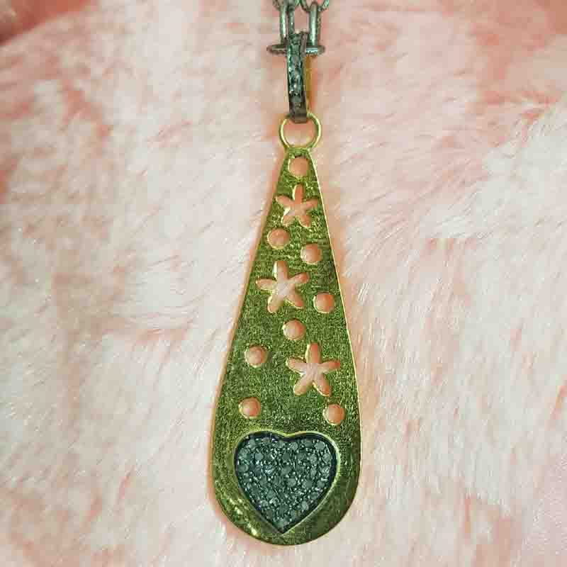 Lovely Fancy Designer Pendent With Little Pave Heart