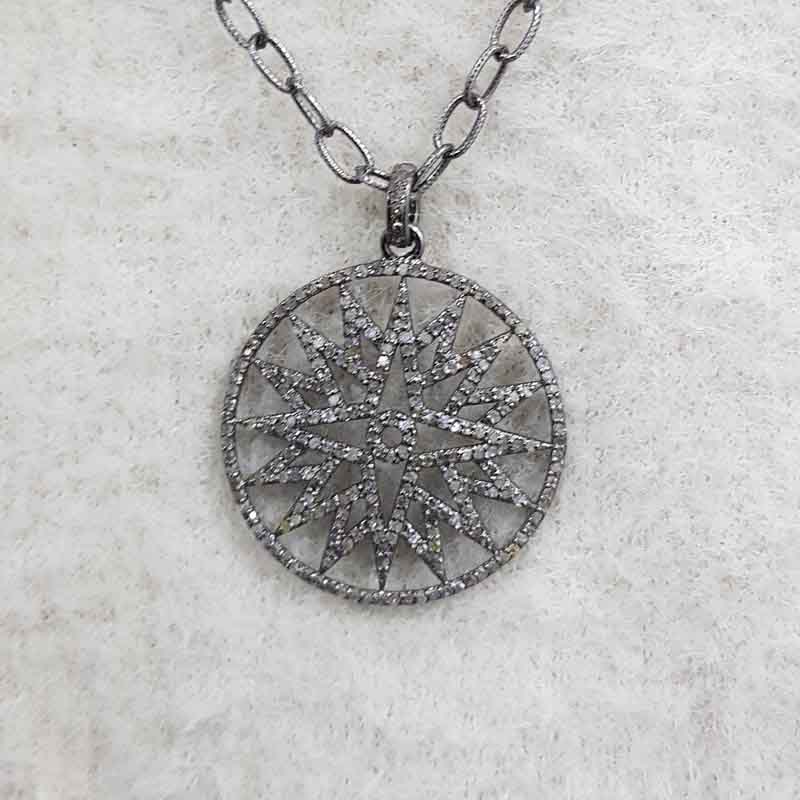 Handmade Designer Round Starburst Pendent