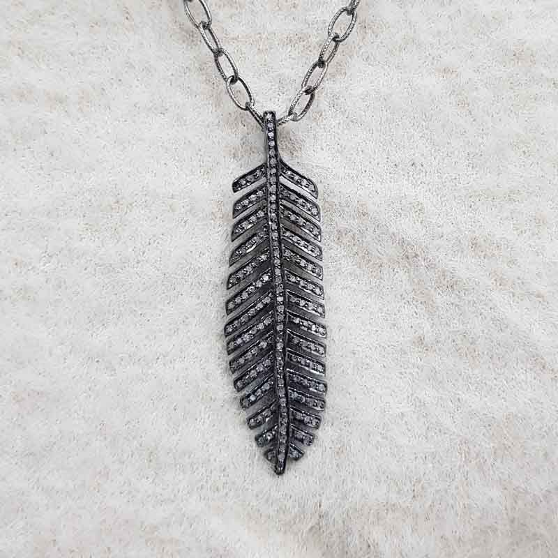 925 Sterling Silver Handmade Designer Leaf Pendent