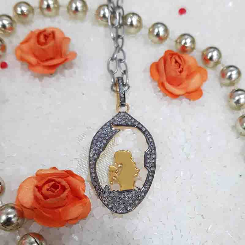 Graceful Pave Diamond Handmade Designer Fancy Pendent