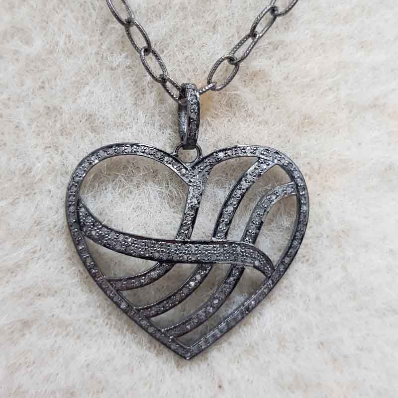 Fancy Designer 925 Sterling Silver Heart Pendent