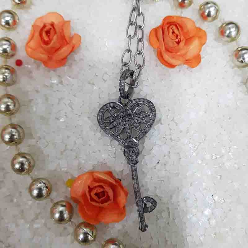 Fancy Designer 925 Sterling Silver Key Pendent