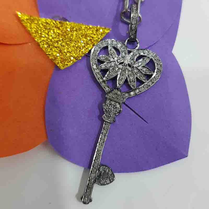 Fancy Designer 925 Sterling Silver Key Pendent