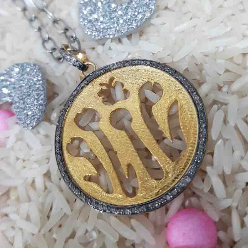 Yellow And Black Round Designer Fancy Style Pendent