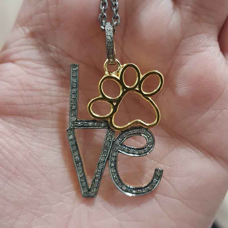 Natural Handmade Love Designer Fanciable Silver Pendent