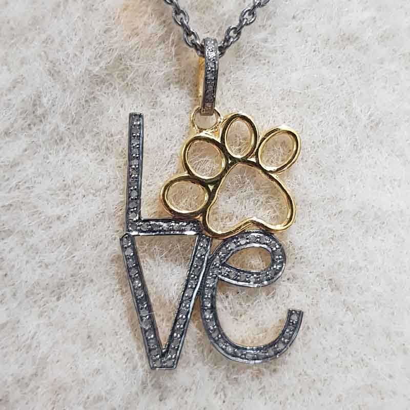 Natural Handmade Love Designer Fanciable Silver Pendent