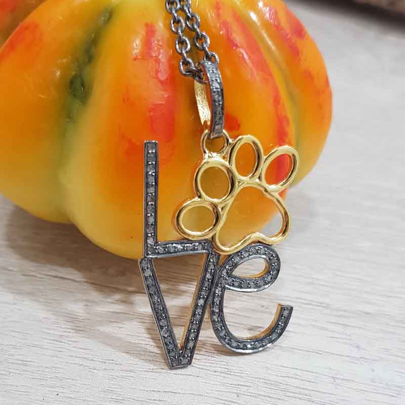 Natural Handmade Love Designer Fanciable Silver Pendent