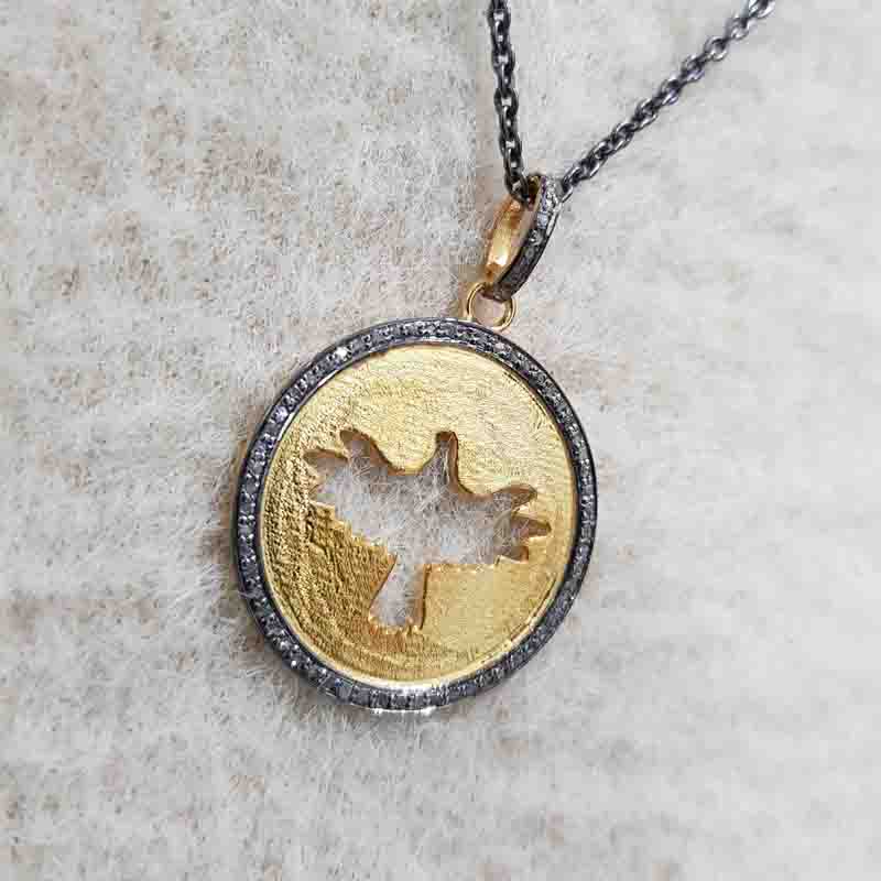 Bird In Round Coin Pendent