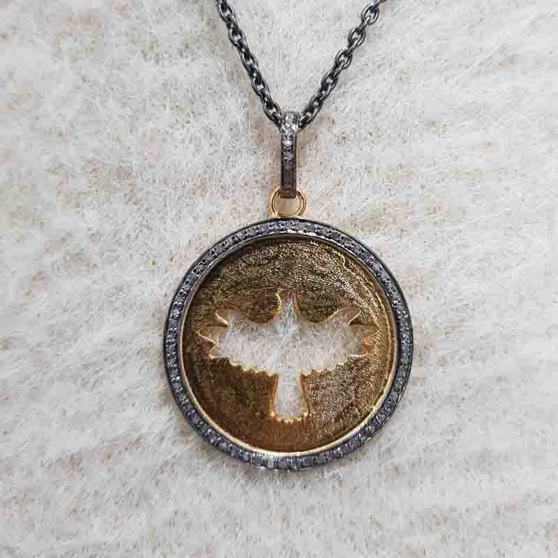 Bird In Round Coin Pendent