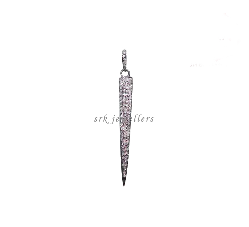 Diamond & Silver Spike Pendent